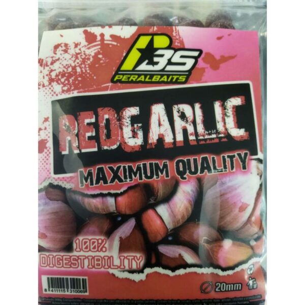 PERALBAITS BOILIES RED GARLIC  20 MM 1 KILO