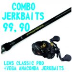 COMBO CASTING JERKBAITS LEWS CLASSIC PRO+ VEGA AKADA ANACONDA