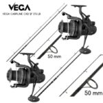 COMBO 2 CAÑA VEGA CARPLINE+ 2 CARRETE CINNETIC