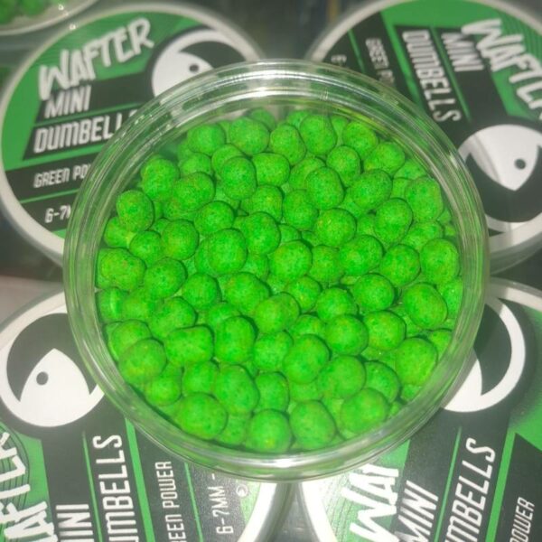 SUPER BAITS WAFTER DUMBELLS 6-7MM GREEN POWER